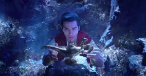 Aladdin taking the lamp