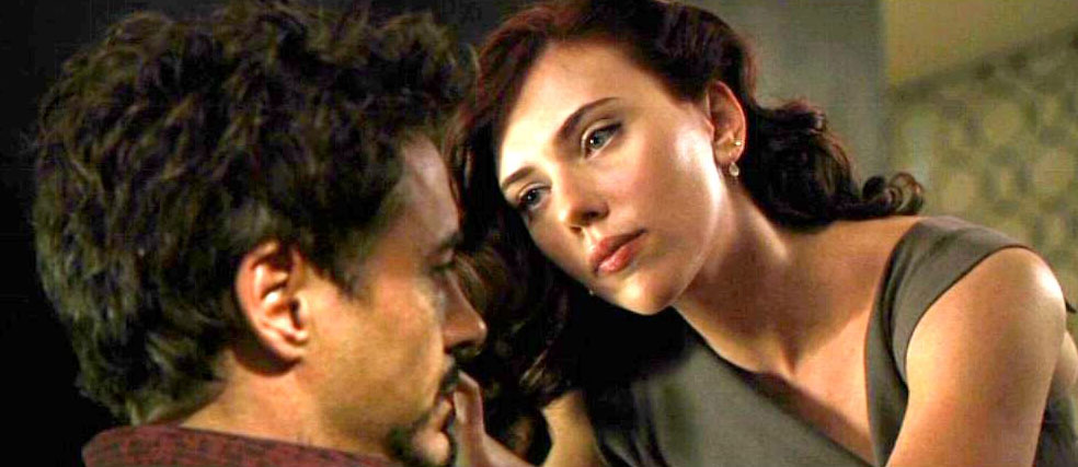 Black Widow taking care of Tony Stark