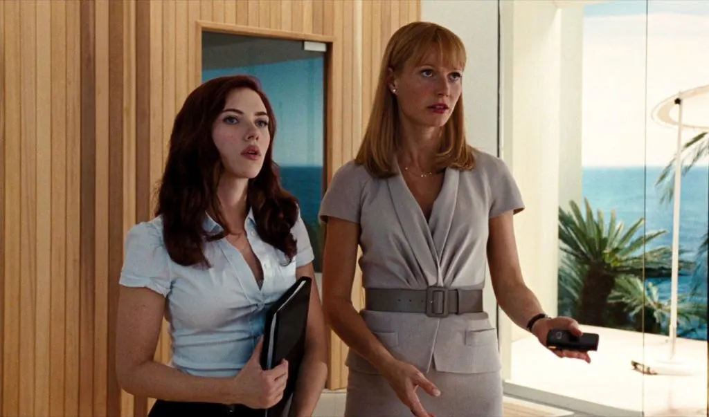 Pepper Potts and Black Widow Iron Man 2