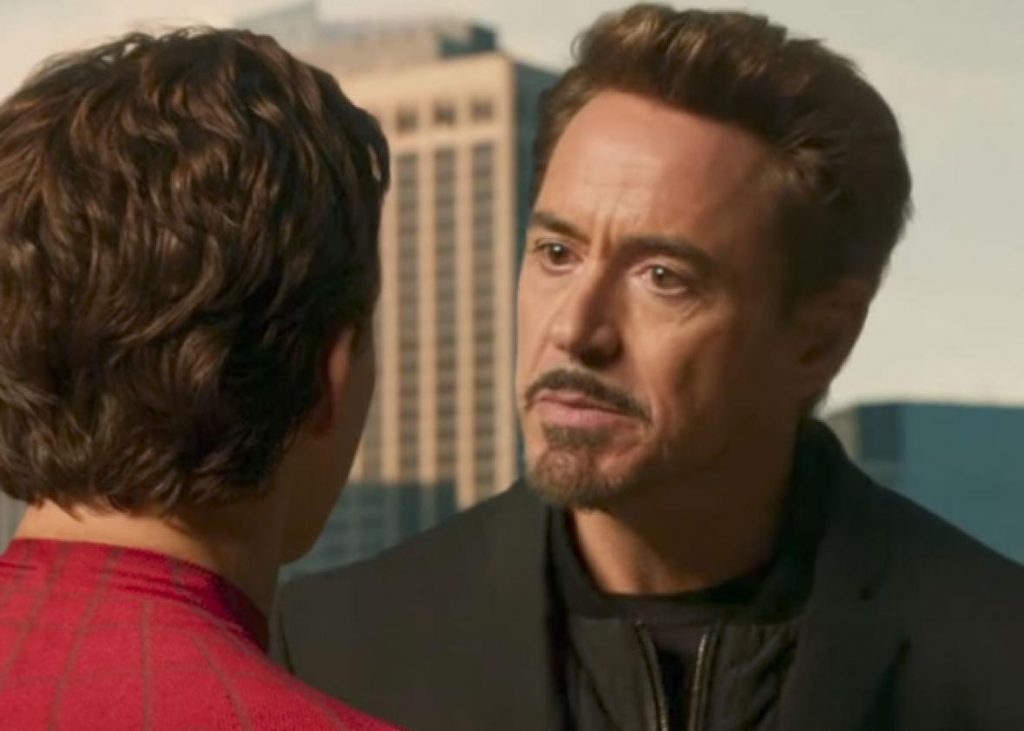 Spider-Man facing Tony Stark