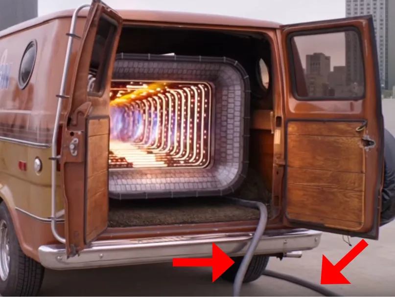 Ant-Man's Time Machine with cables connected to it