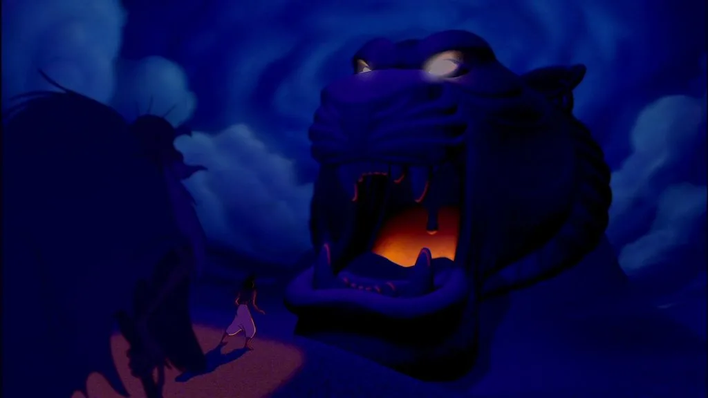 Aladdin (1992) Aladdin entering cave of wonders