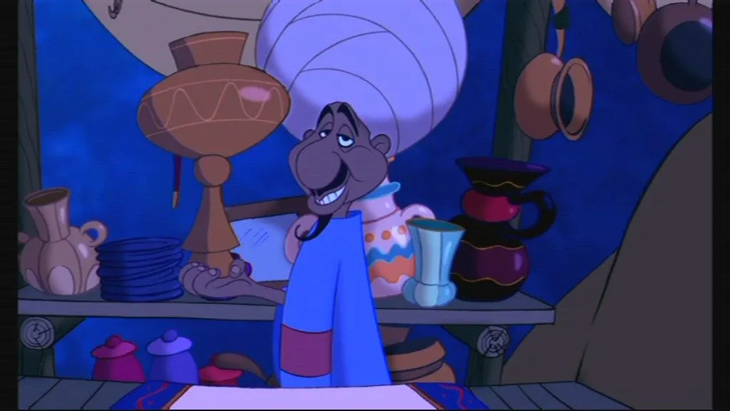 Aladdin (1992) peddler in beginning of movie