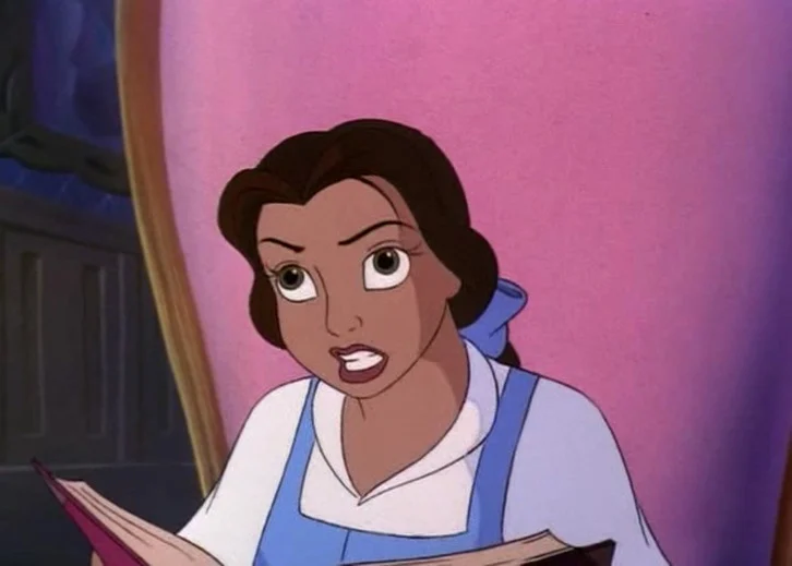 In this rare photo, Belle is shown in the process of crapping out Belle's Magical World.
