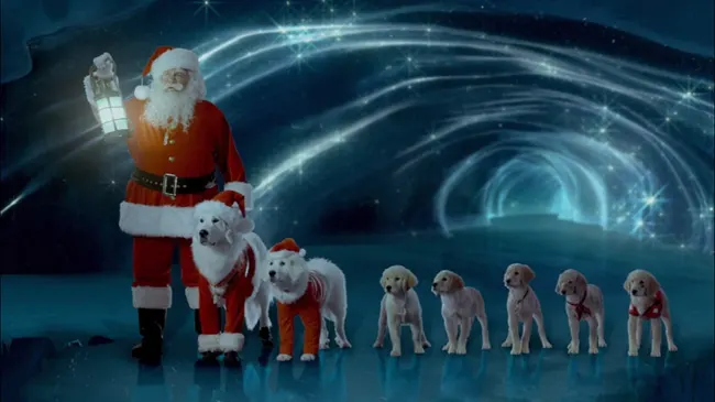 Santa Buddies - Parent Review: Santa, Santa Paws, Puppy Paws, Santa Buddies looking at great Christmas Icicle.