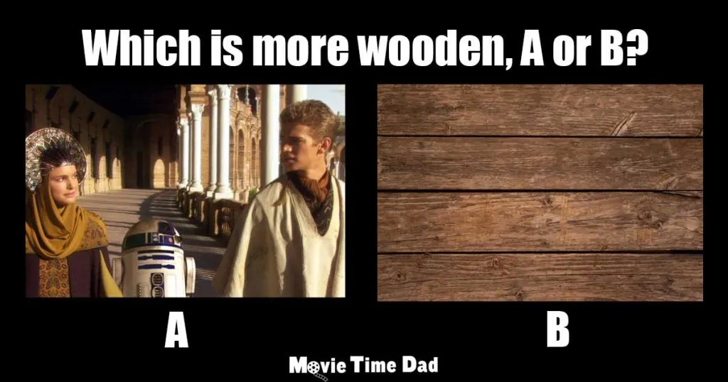 Which is more wooden A or B?