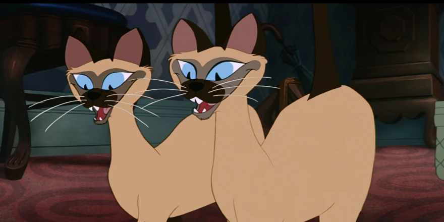 Siamese cats Lady and the Tramp