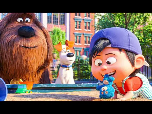 Duke, Max, and baby from Secret Life of Pets 2